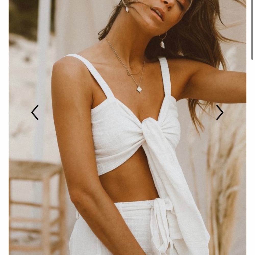 Koleha White Tie Top